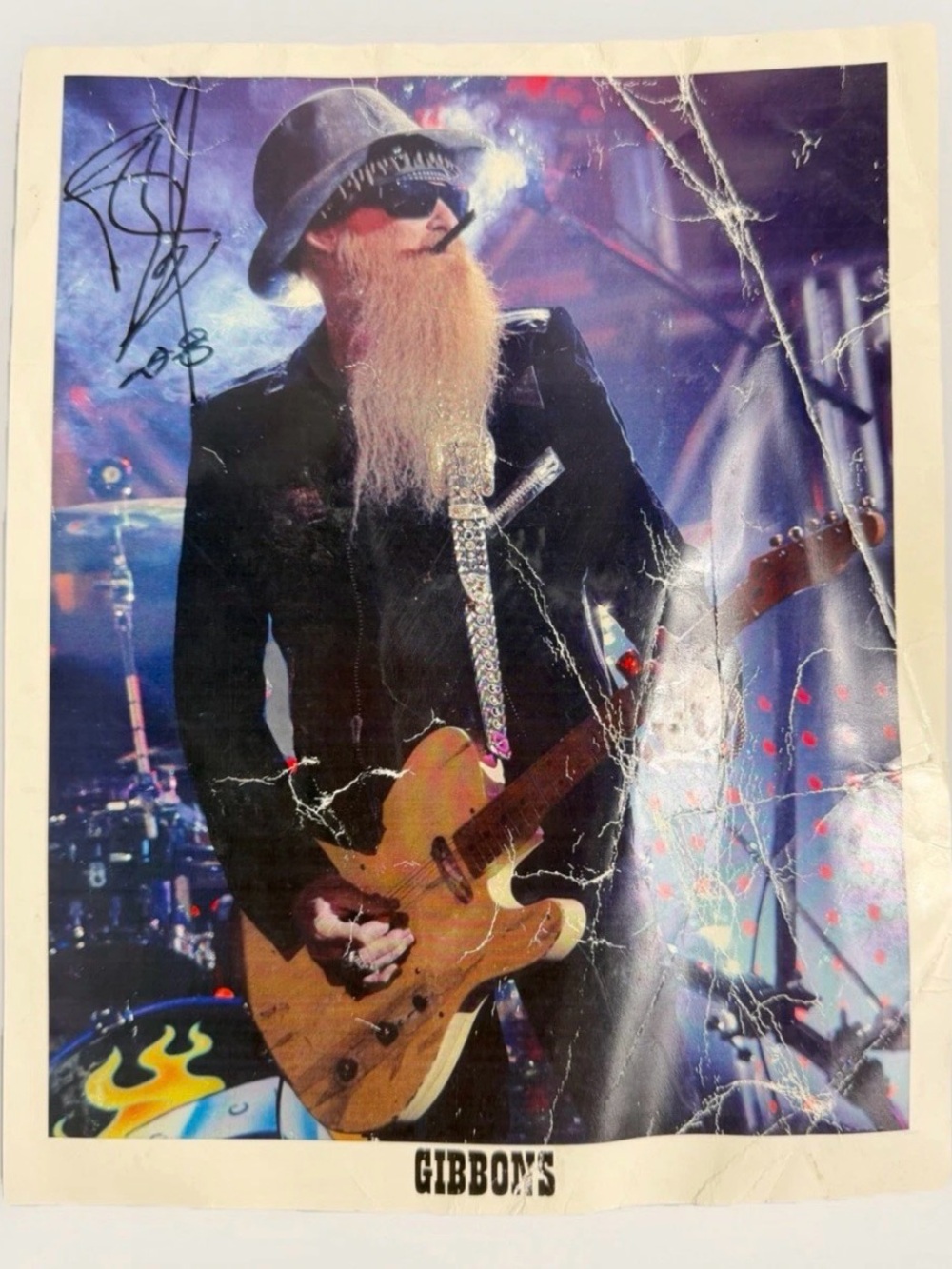 Billy Gibbons ZZ Top Signed 8 X 11.5 Photo Autographed Blues Rock READ PLEASE